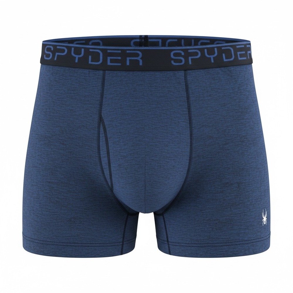 Spyder Mens Performance Boxer Briefs Blue Space Dye Athletic Trunks‎ Size M 2111